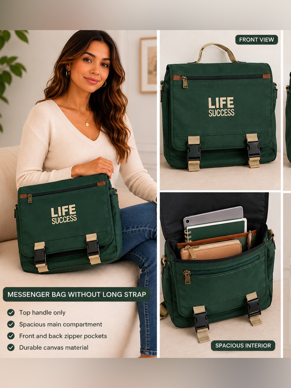 Green Messenger Bag